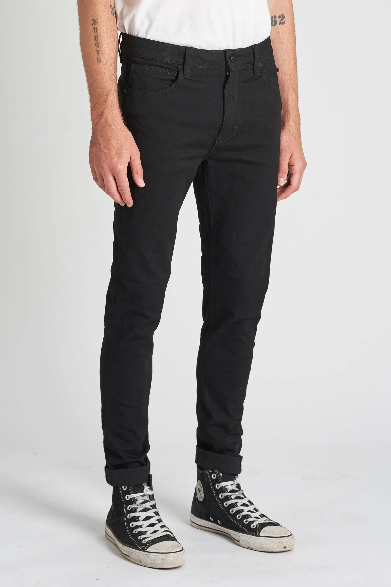 Abrand Mens Dropped Skinny Jean Black Mirror