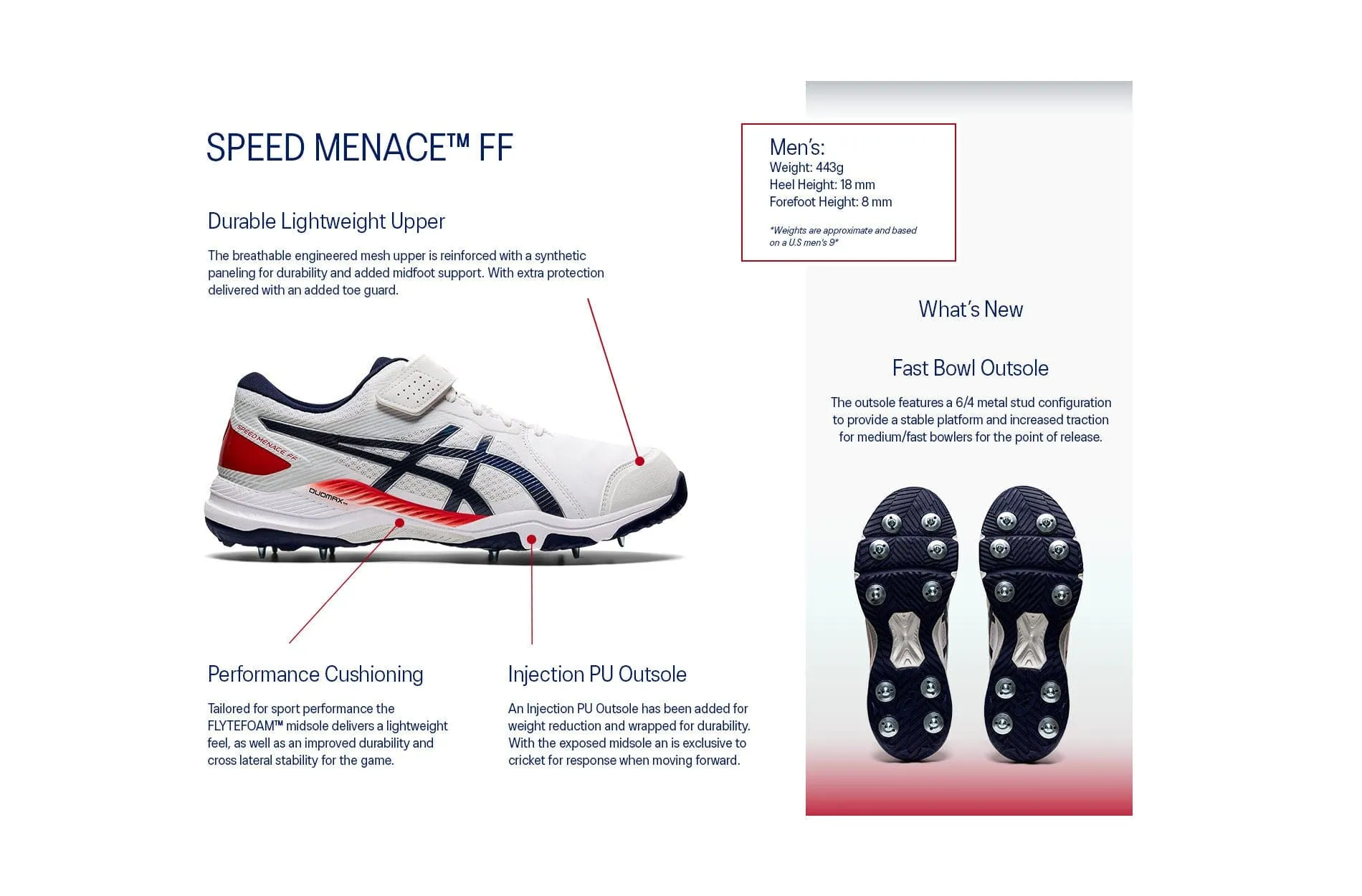 Asics Gel-Speed Menace Men's Spike Cricket Shoes 2023