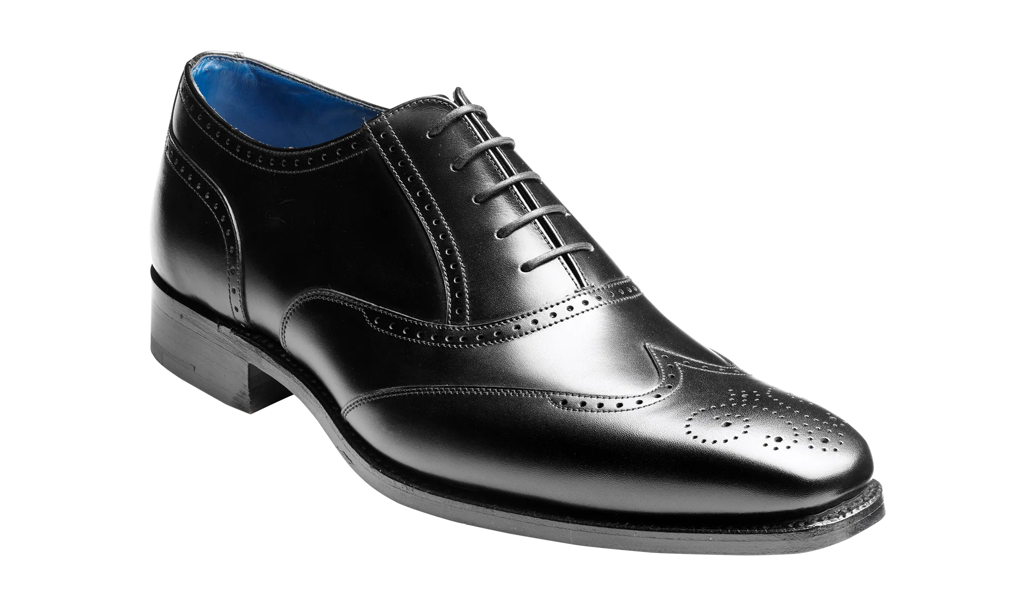 Barker Johnny Oxford Brogue Shoes – Black Calf