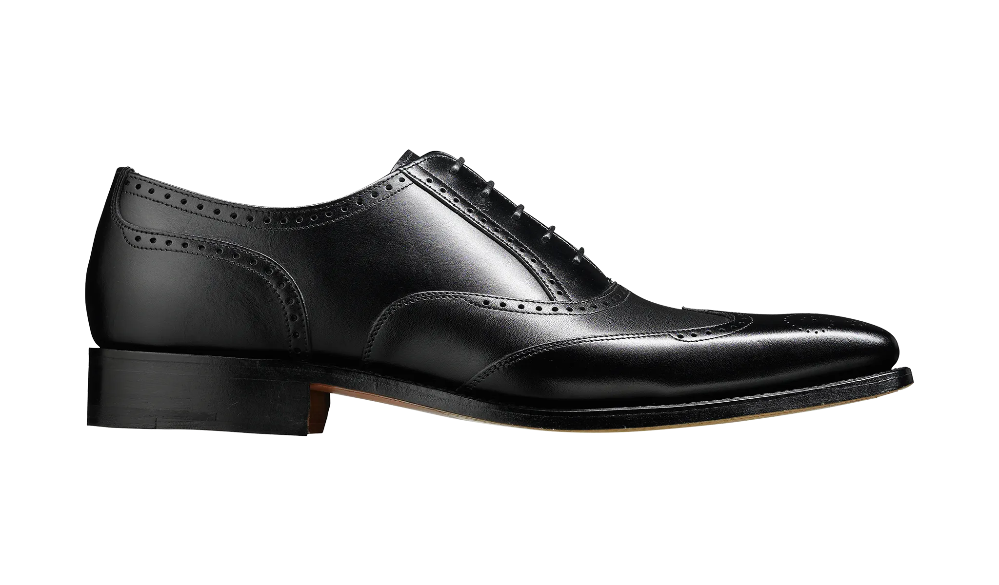 Barker Johnny Oxford Brogue Shoes – Black Calf