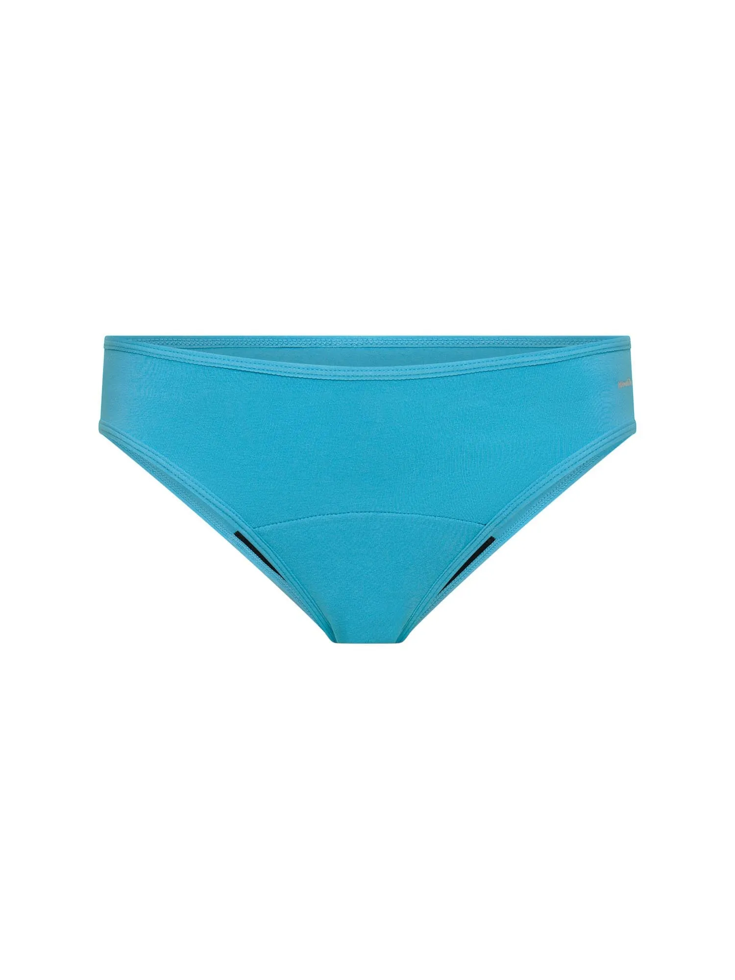 Basic Mid-Rise Bikini Moderate-Heavy Cerulean Blue