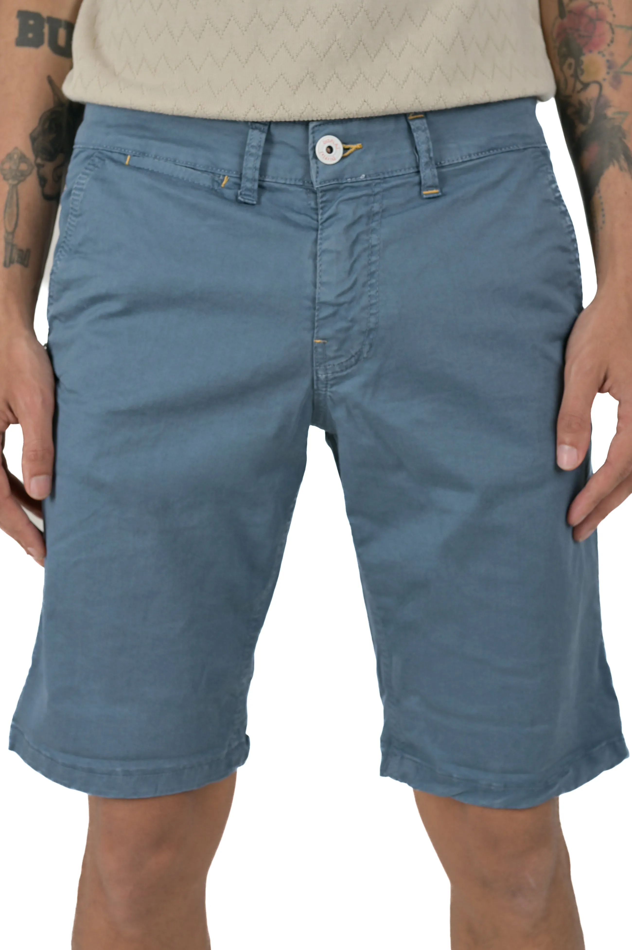 Bermuda in cotone slim Cristian Raso Lagoon SS24