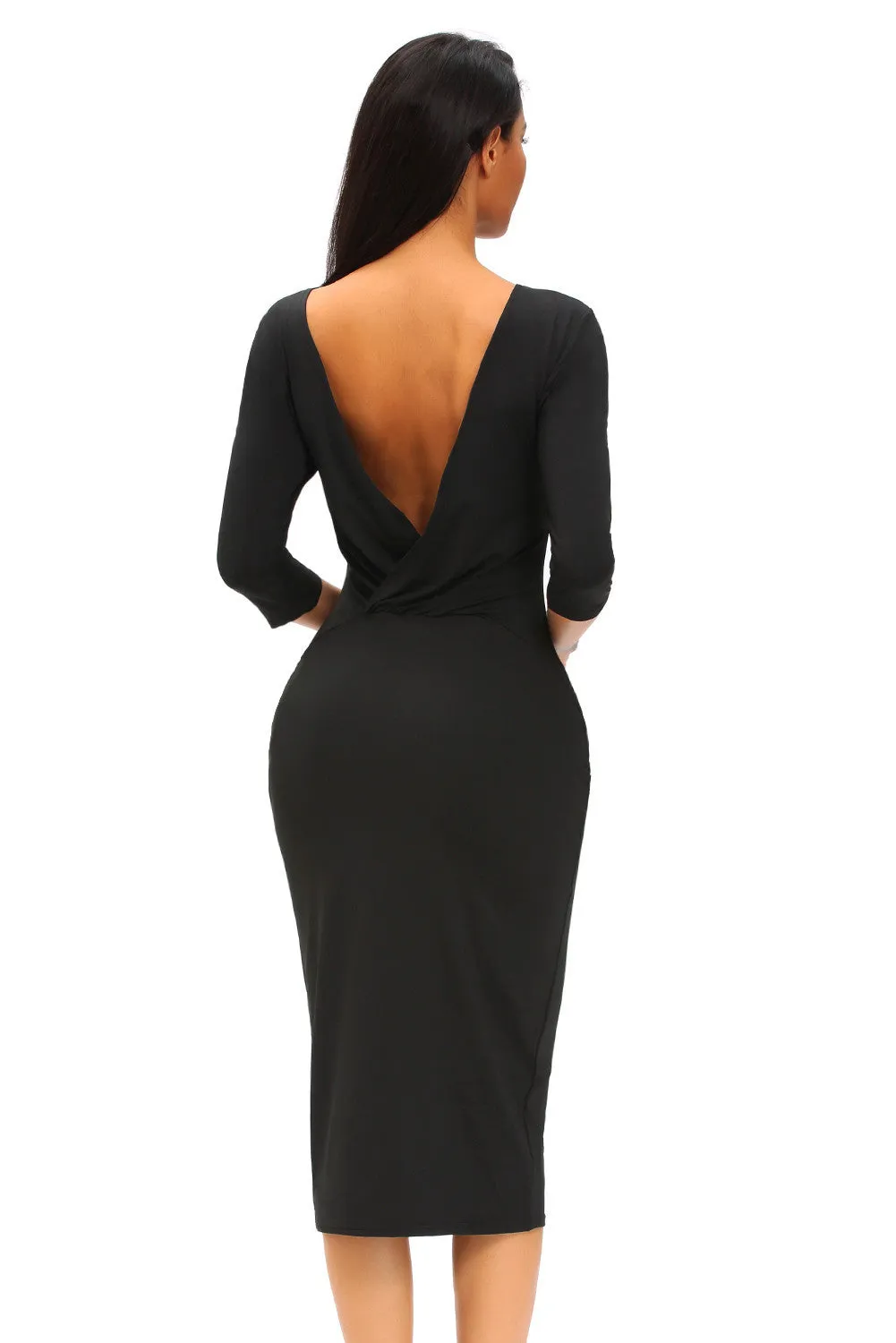 Black Bodycon One Piece Dress