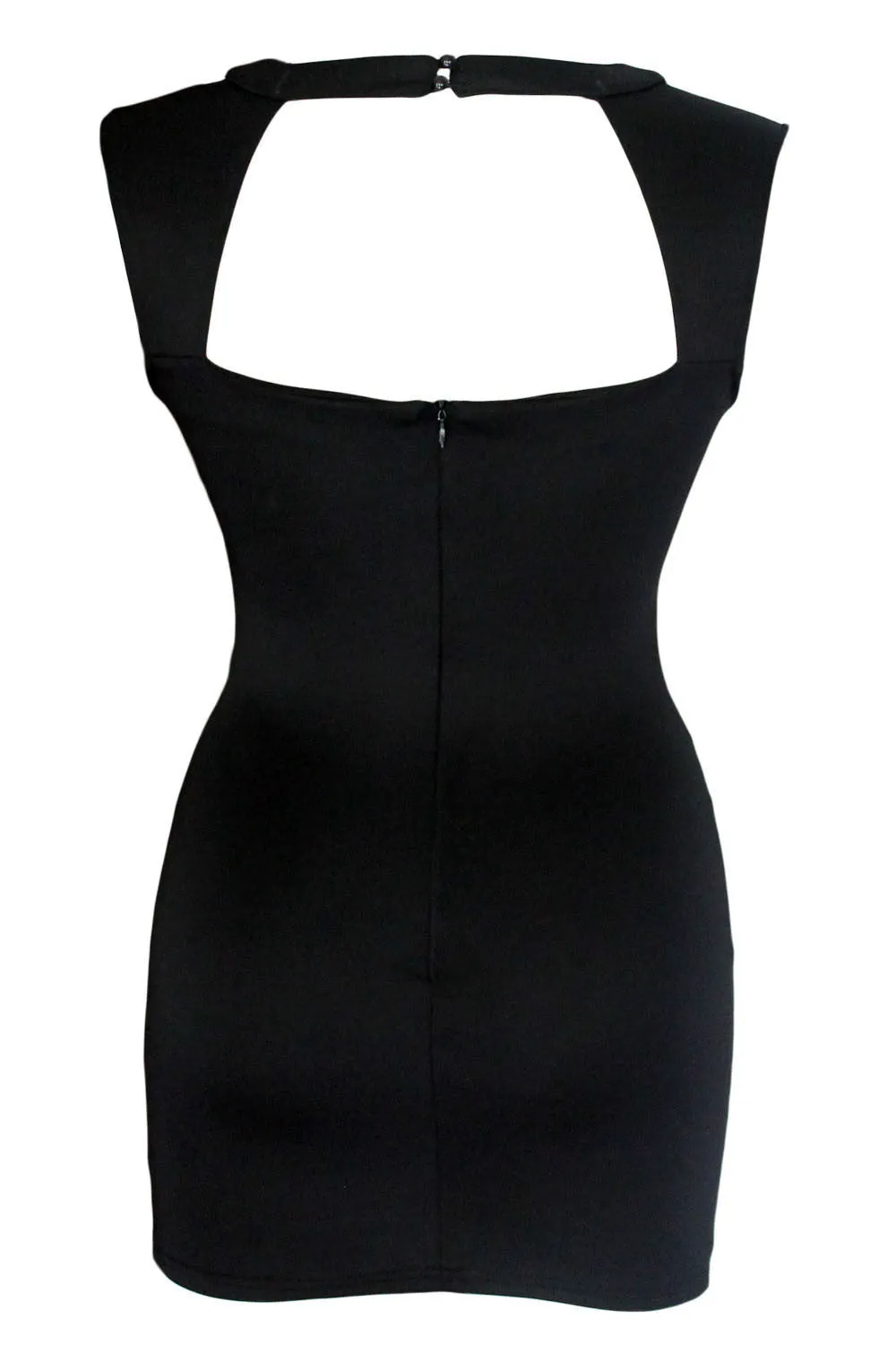 Black Gold Neck Sleeveless Dress