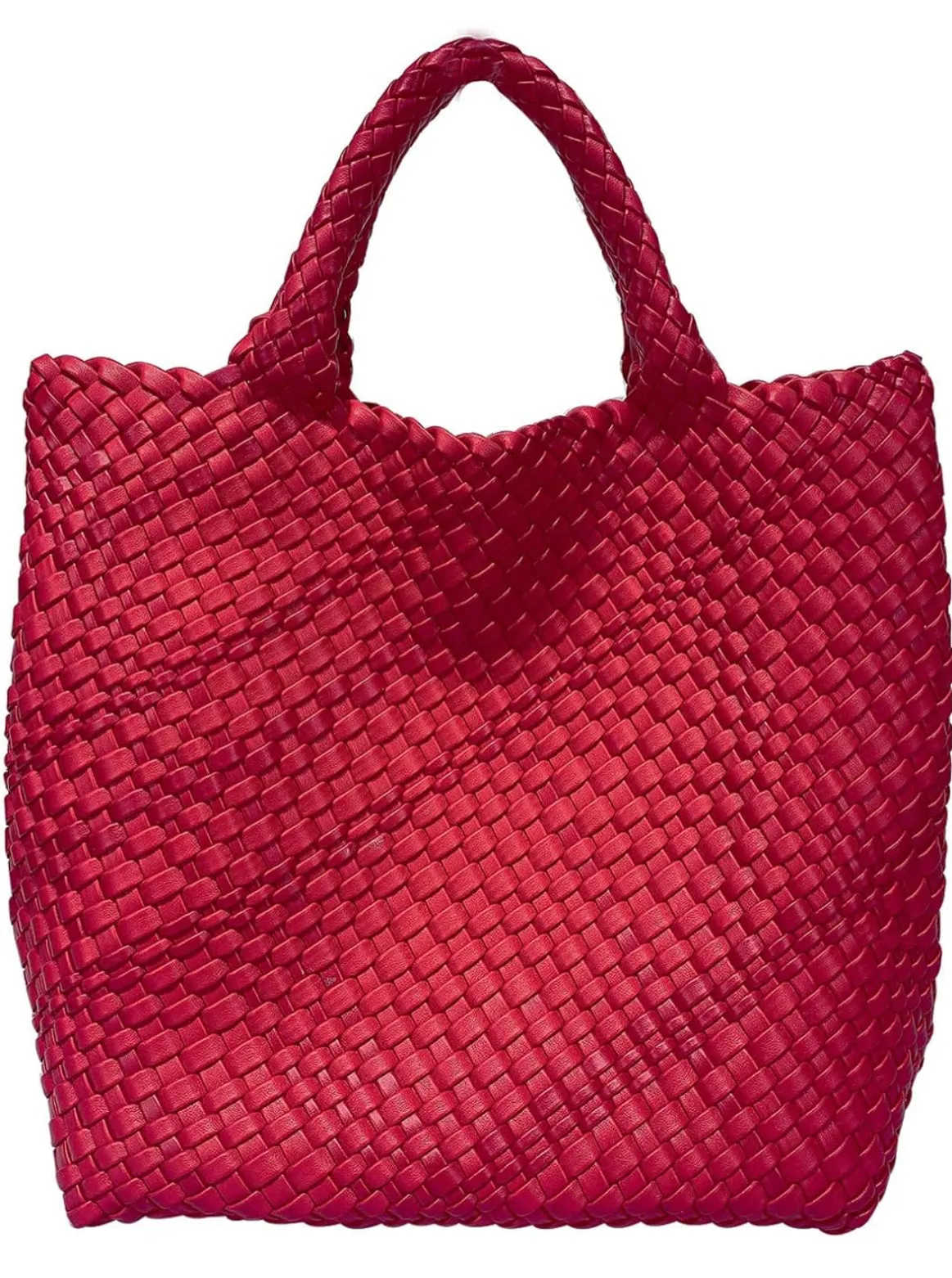 Braided neoprene tote with detachable mini bag inside