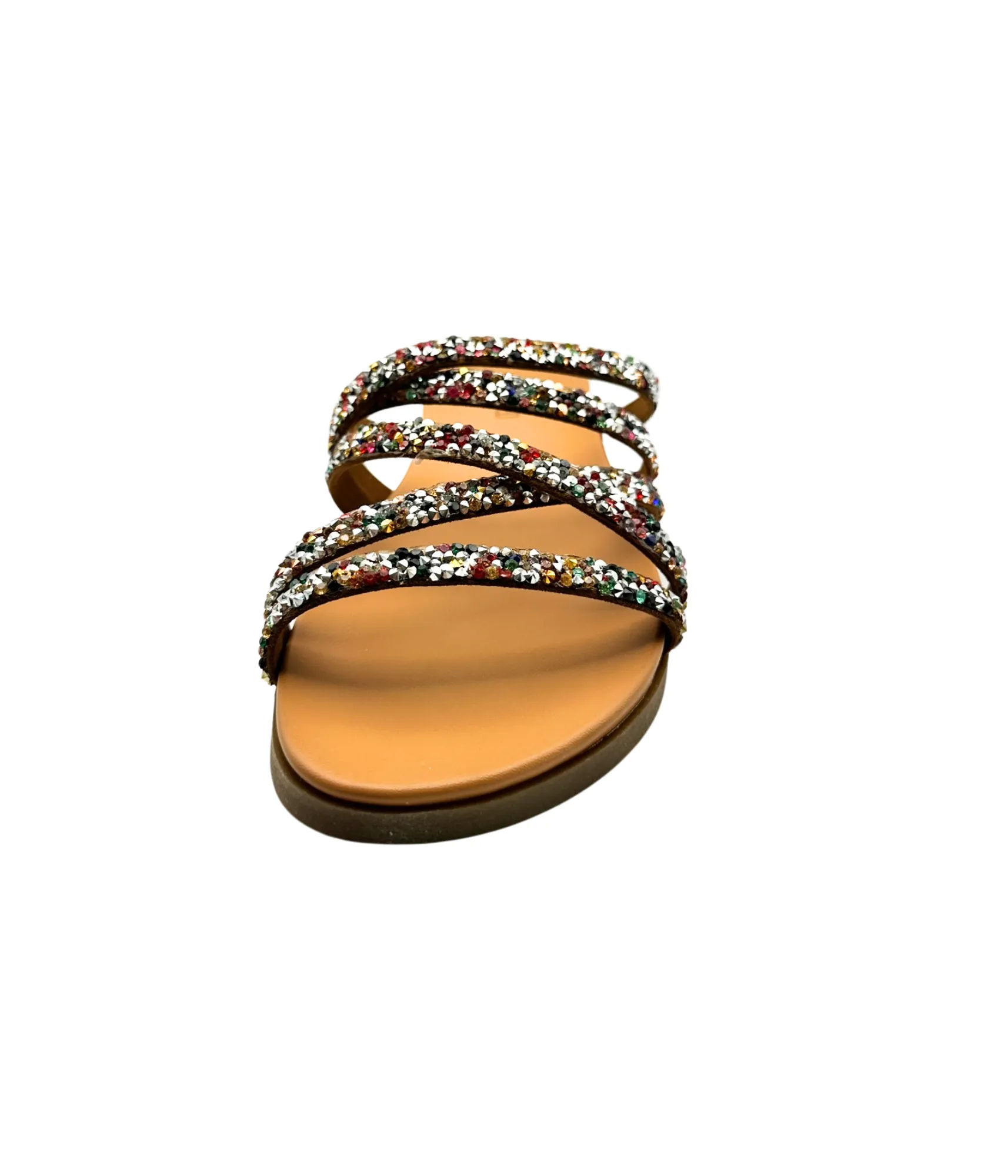 Eliana Rhinestone Sandals in Multi