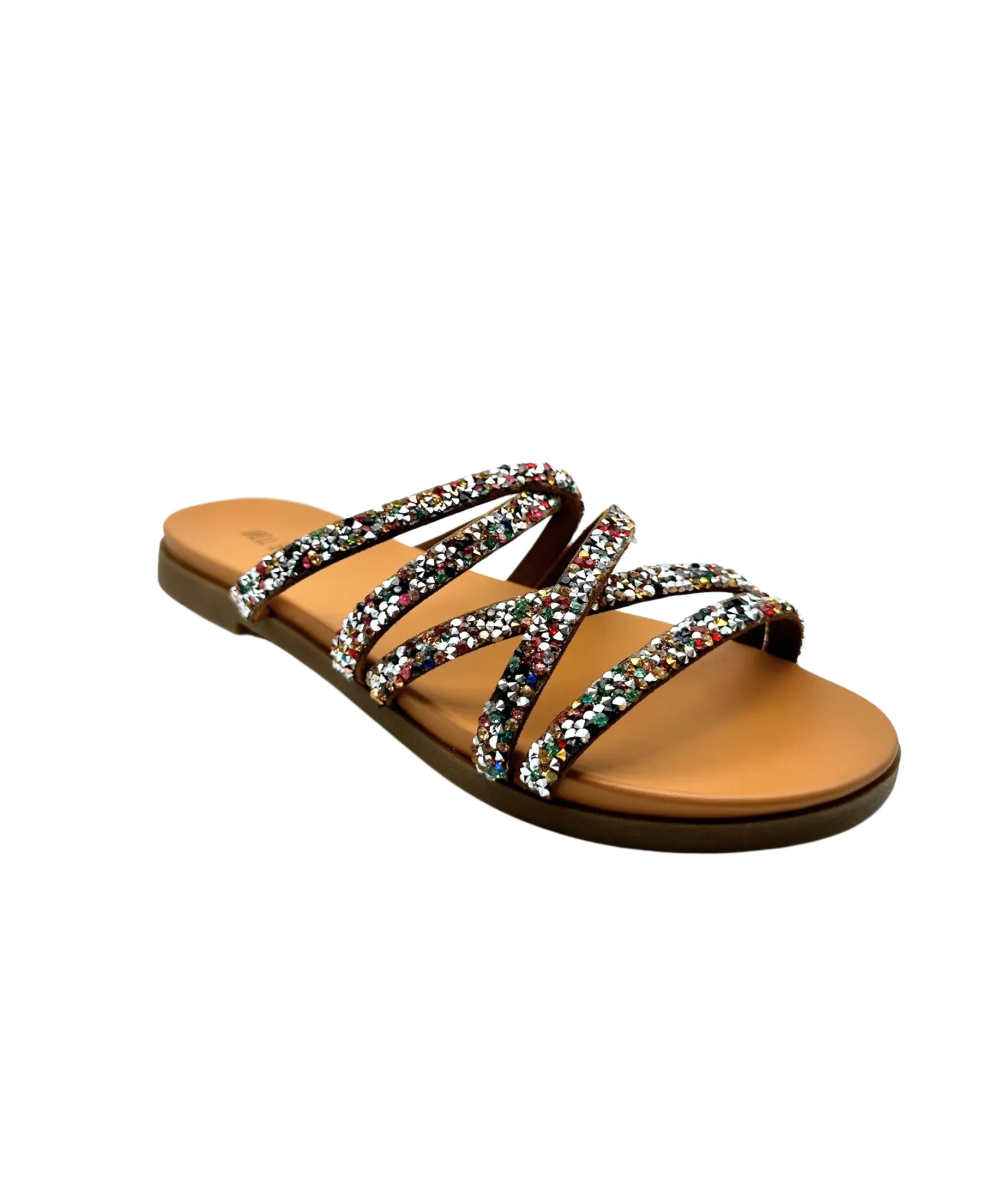 Eliana Rhinestone Sandals in Multi