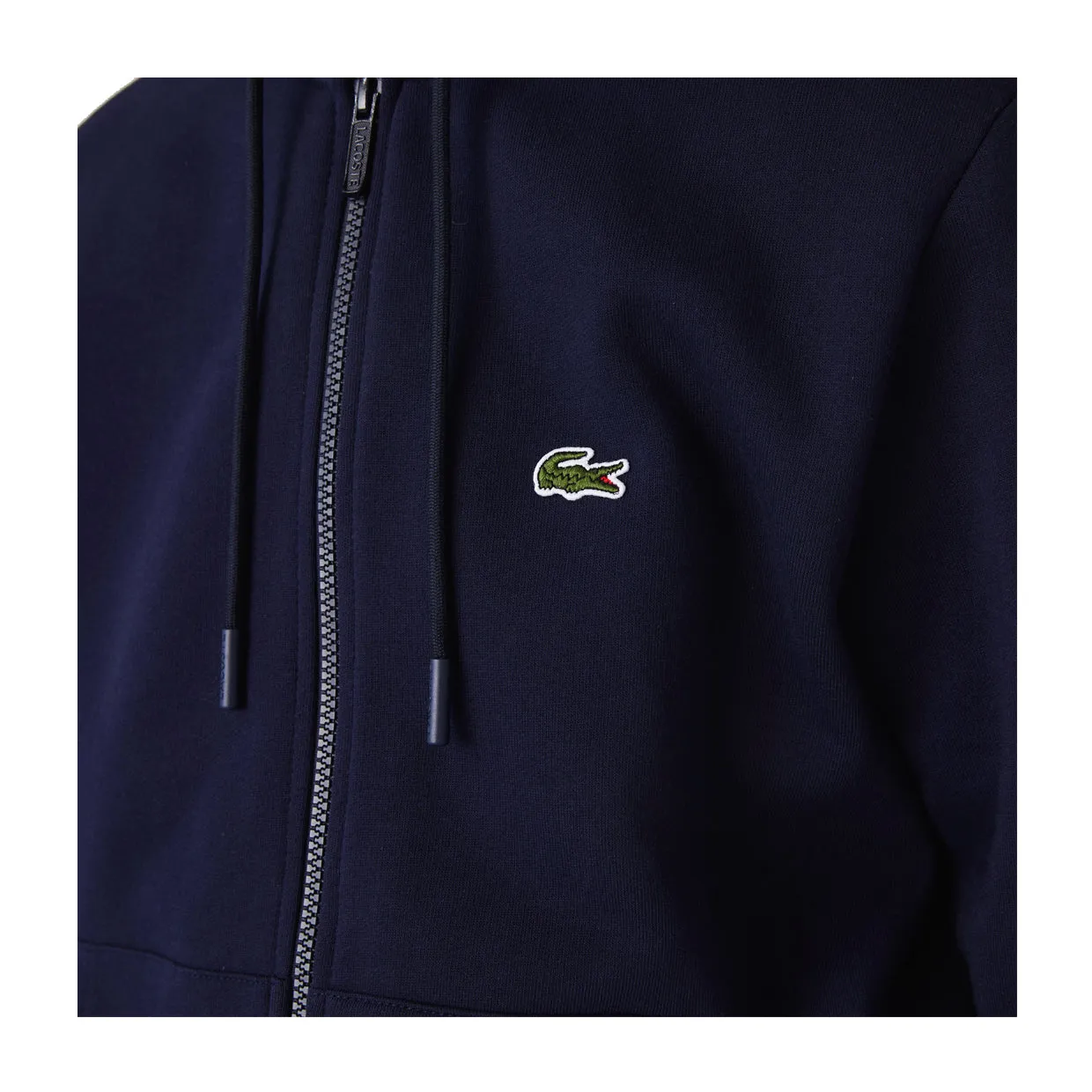 Felpa Lacoste Full Zip Logo Blu