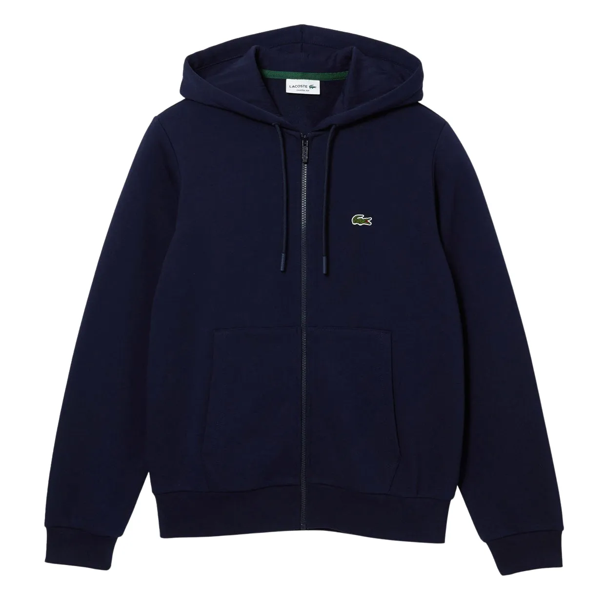 Felpa Lacoste Full Zip Logo Blu