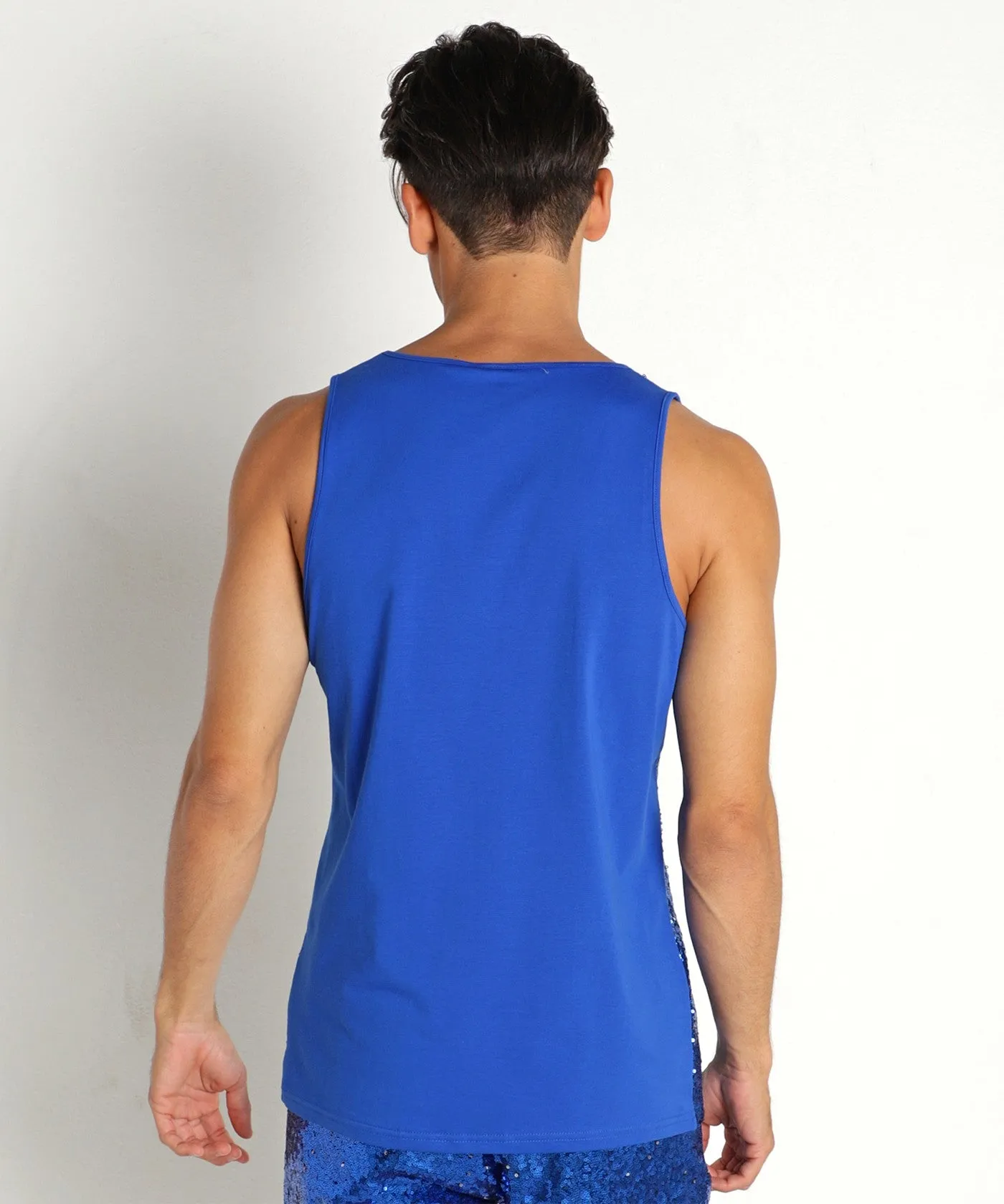 Front Sequin Tank (Cobalt)