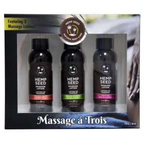 Gift Set with 3 Bottles of Scented Massage Lotion