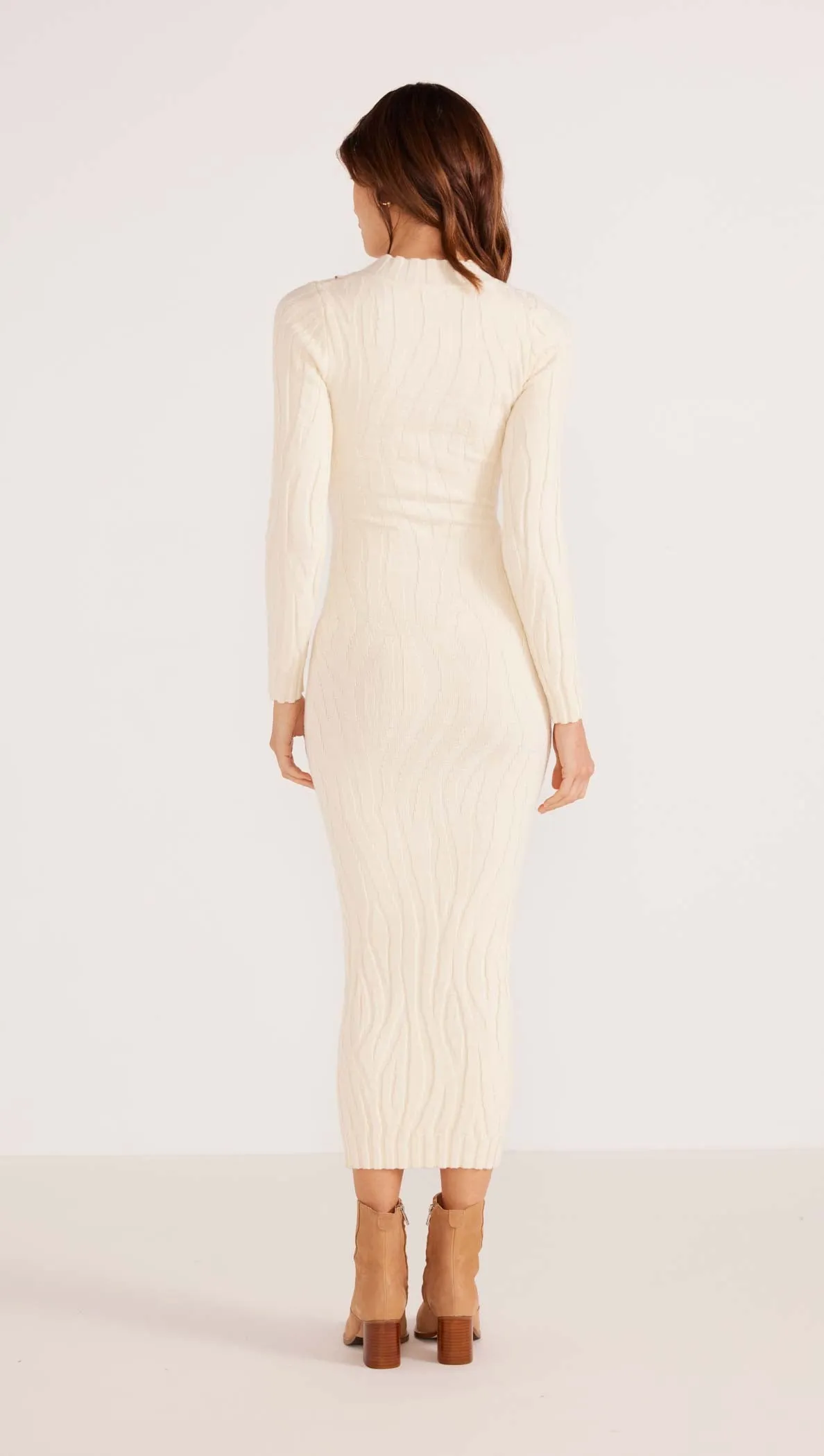 Hazel Textured Knit Midi Dress