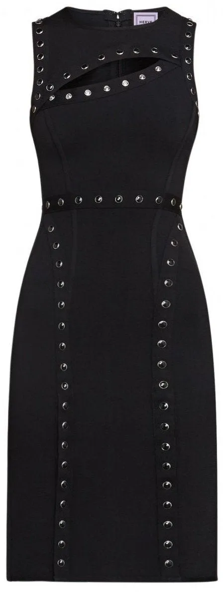 'Jaclyn' Snap Dress, Black