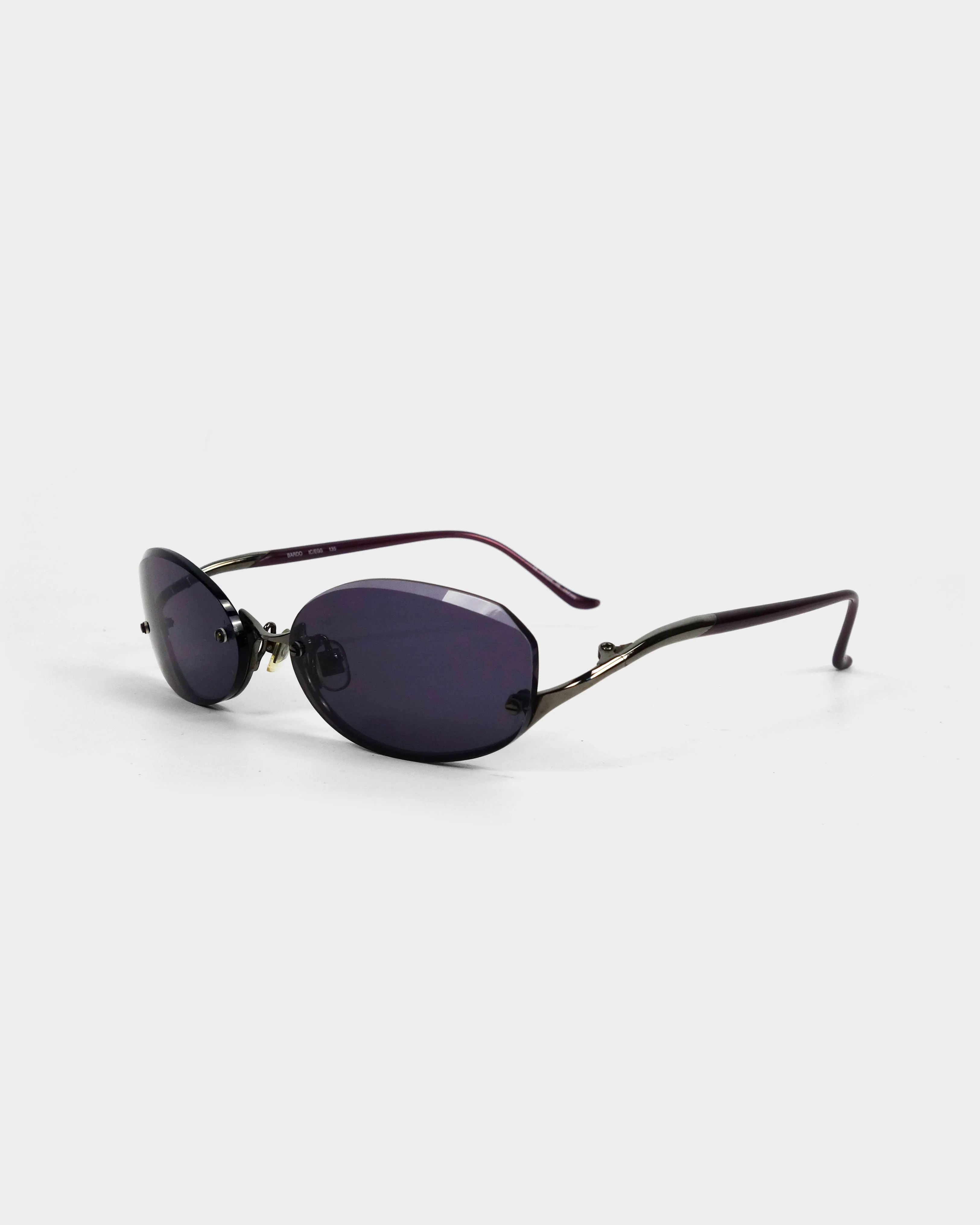 Kata Bardo Metallic Purple Sunglasses 2000's