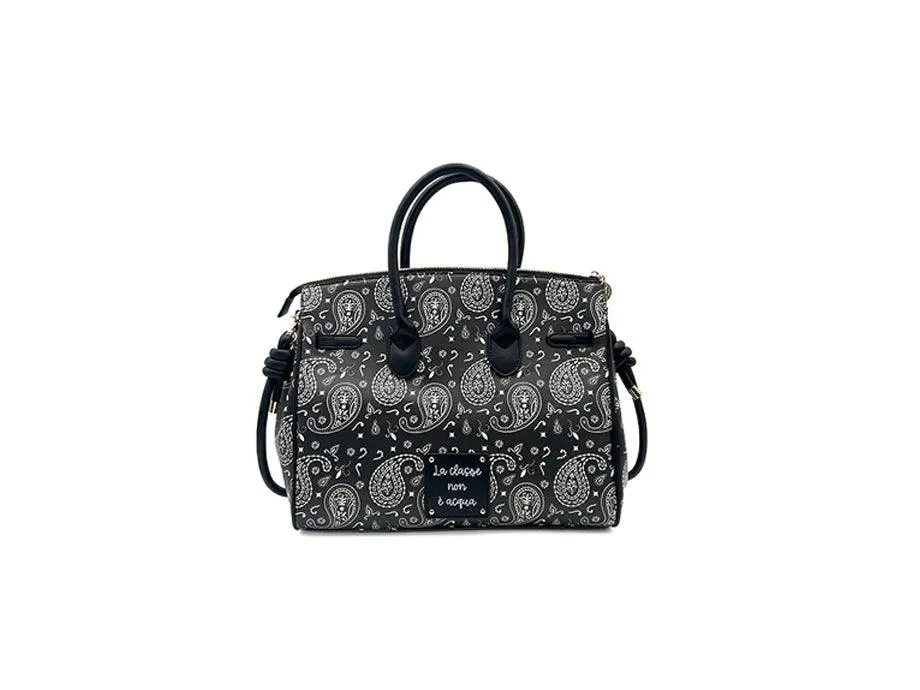 LE PANDORINE Gipsy Bag Classe Borsa Ricamo Black Nero PE22DBO02970-03