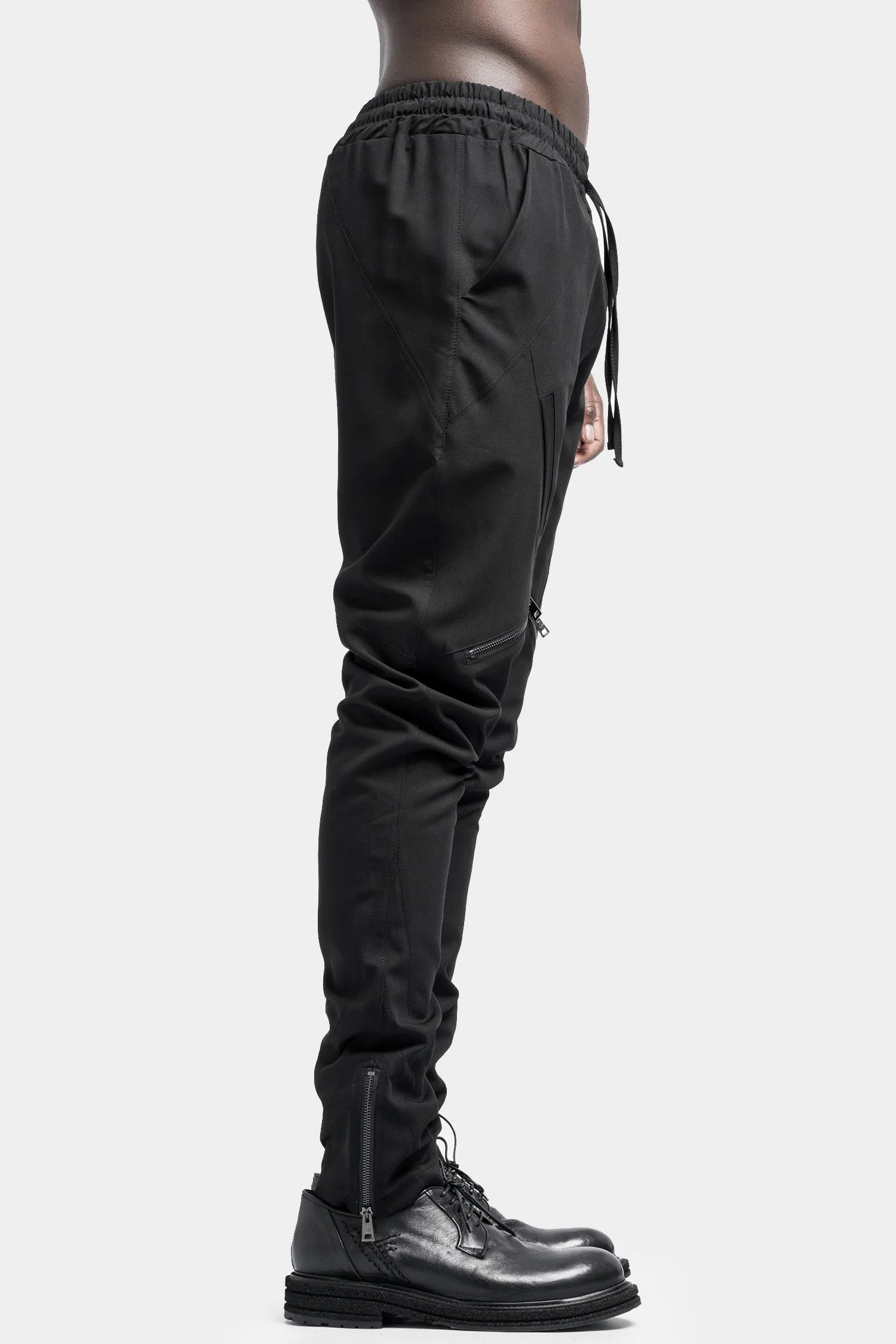 Leg zip pocket pants