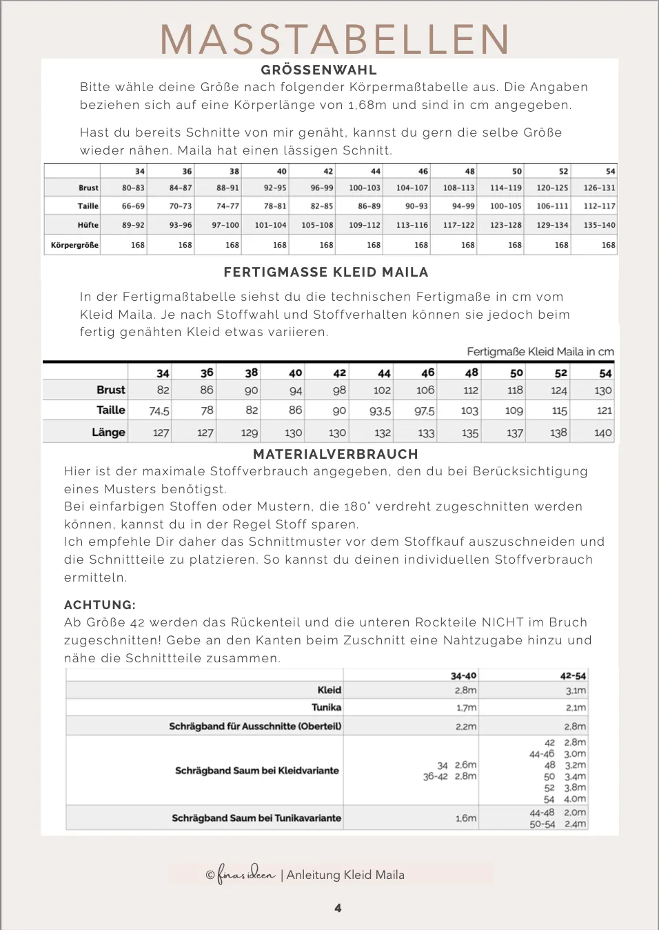 Maila - Sommerkleid Papierschnittmuster)