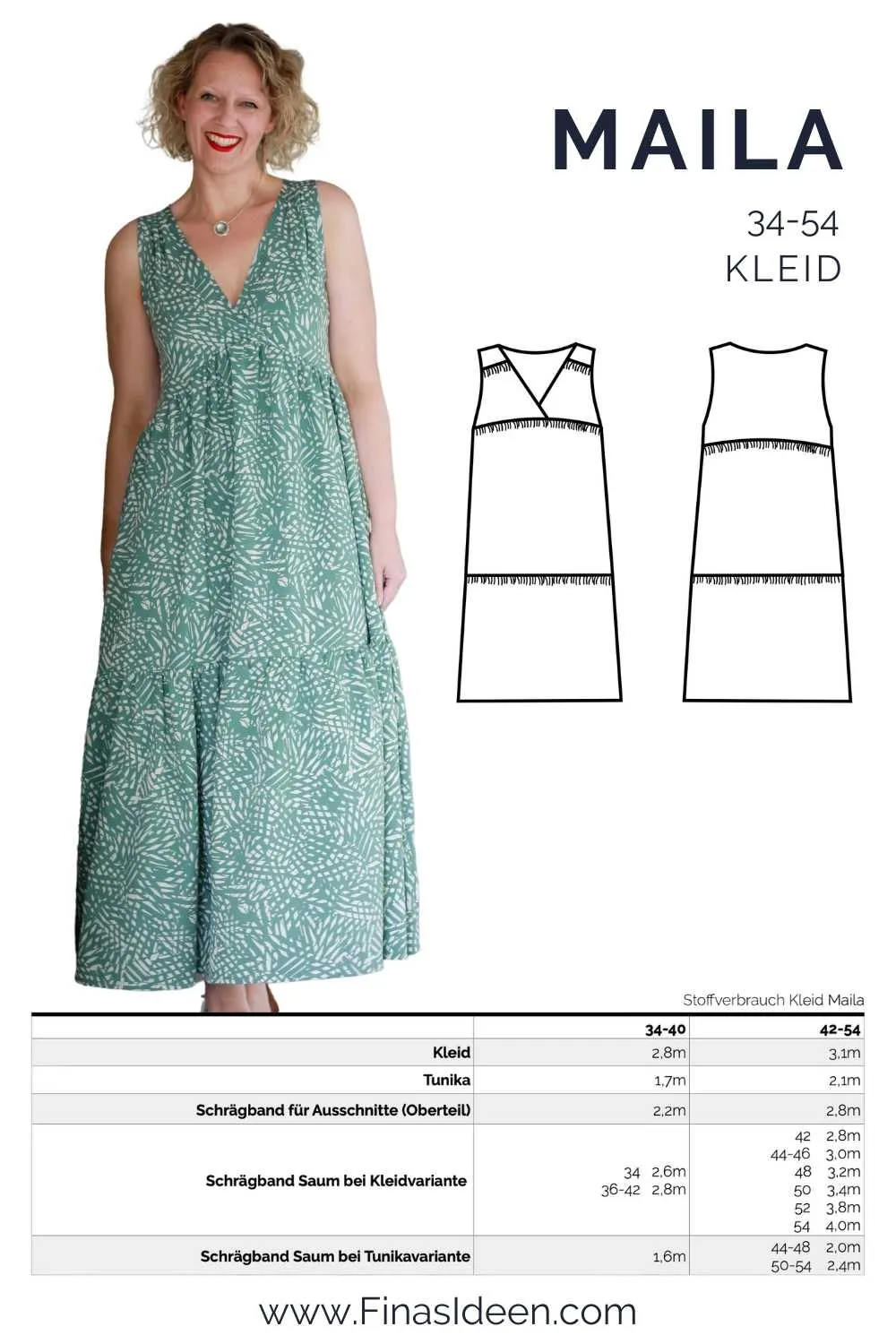 Maila - Sommerkleid Papierschnittmuster)