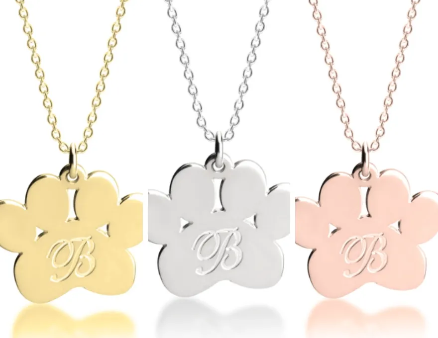 New Item - Paw Initial Necklace