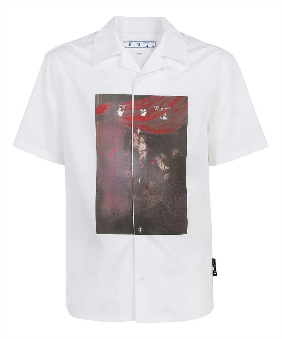 Off-White Sprayed Caravaggio Holiday Shirt white