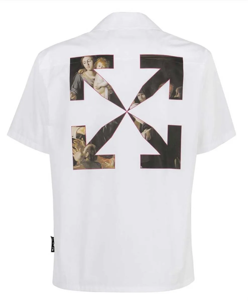 Off-White Sprayed Caravaggio Holiday Shirt white