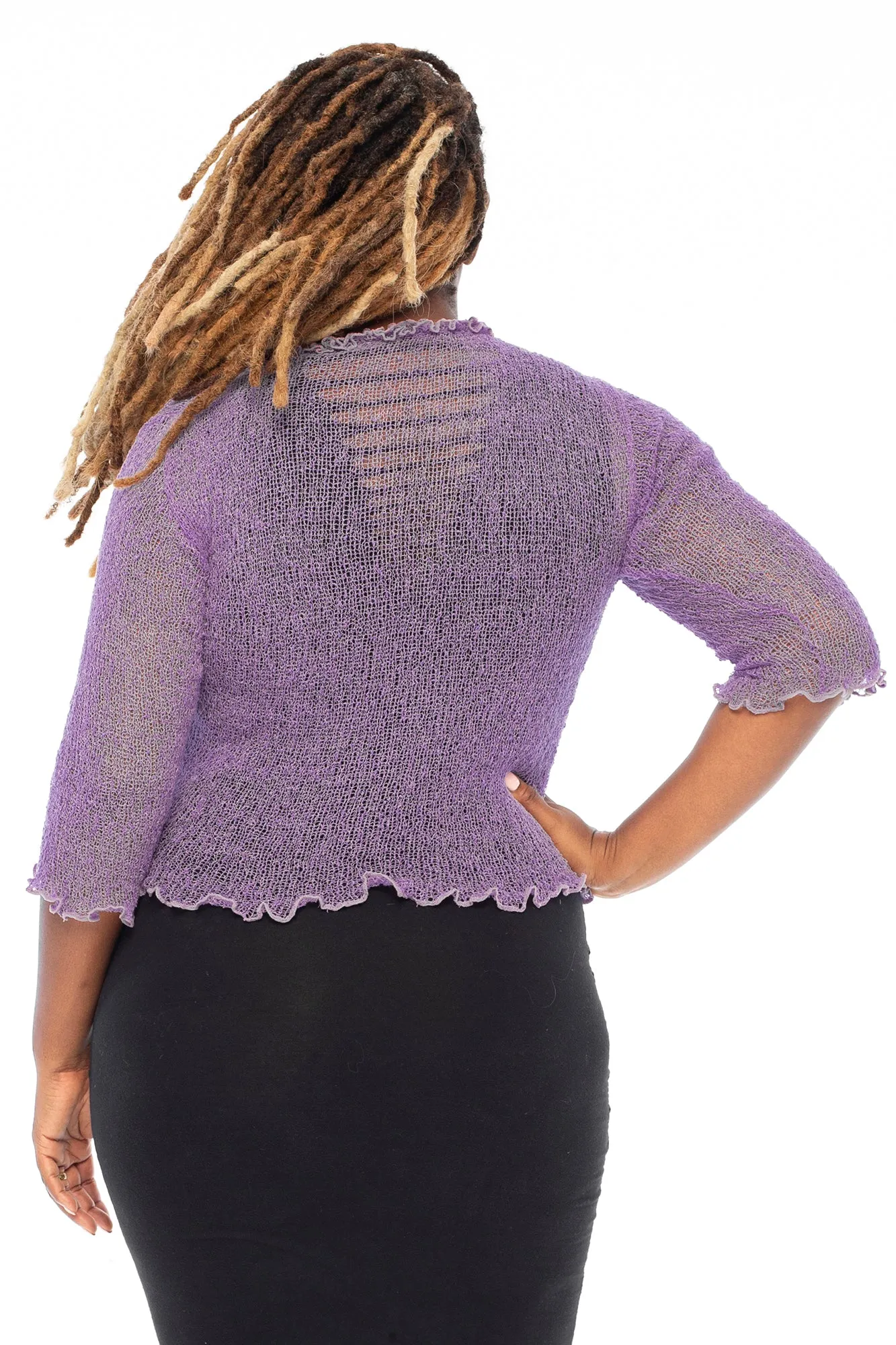 Plus Size Ruffle Bolero Cardigan Shrug