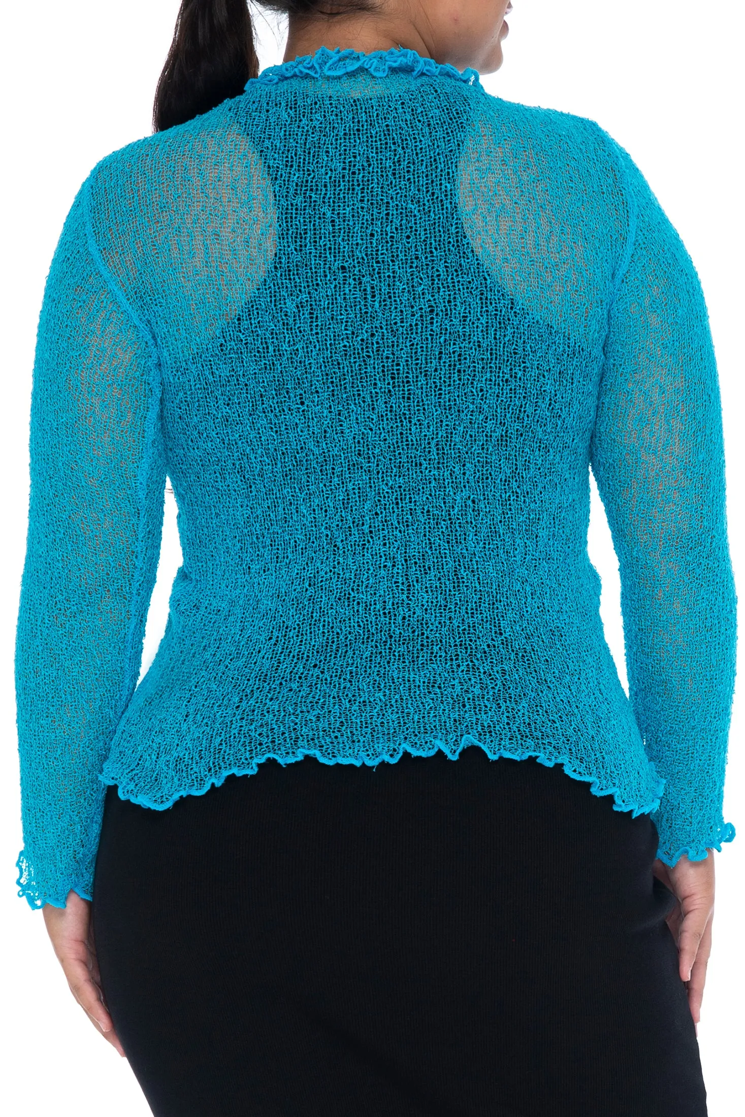 Plus Size Ruffle Bolero Cardigan Shrug