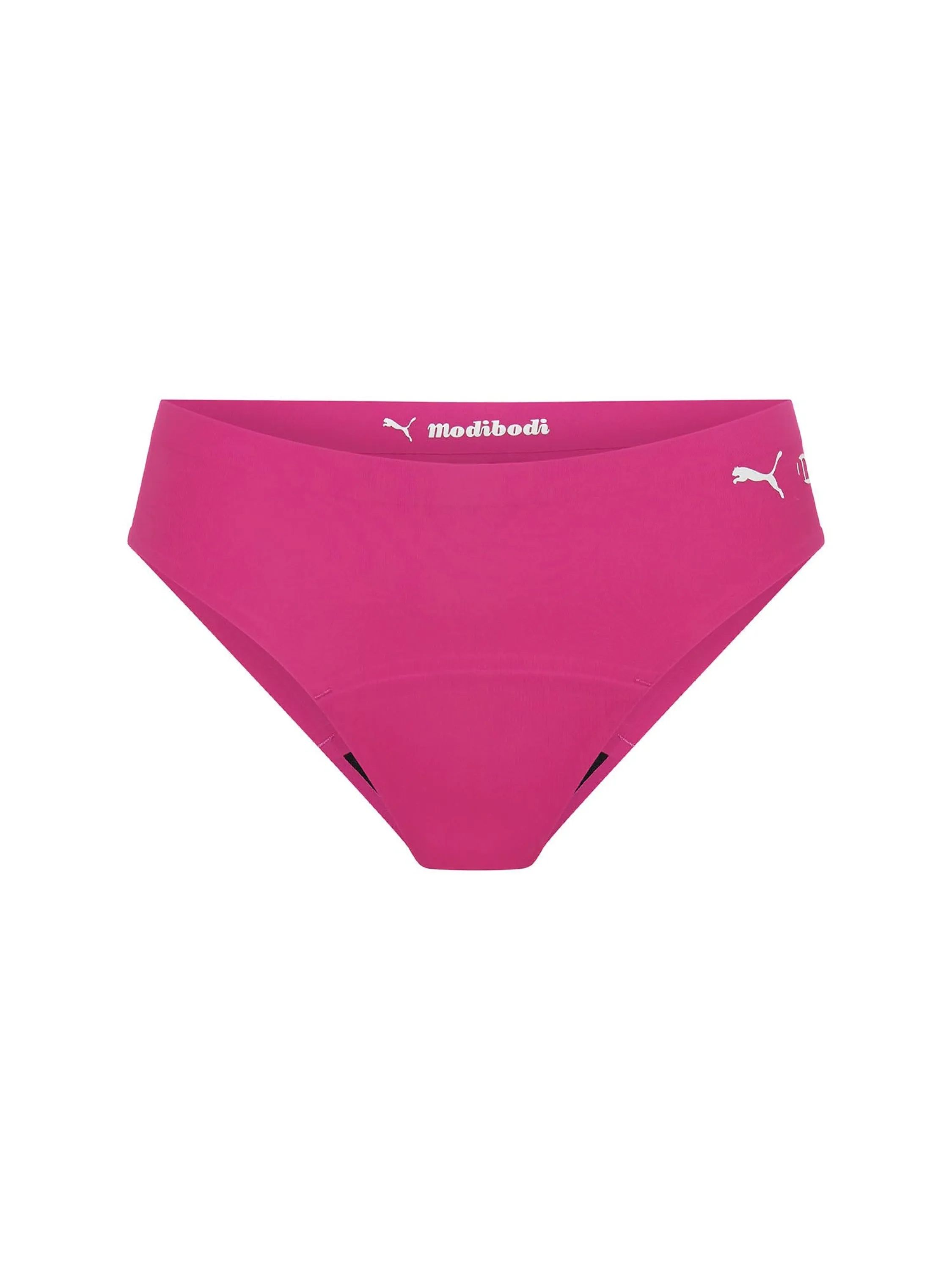 Puma X Modibodi Seamfree Active Bikini Moderate-Heavy Garnet Rose Pink