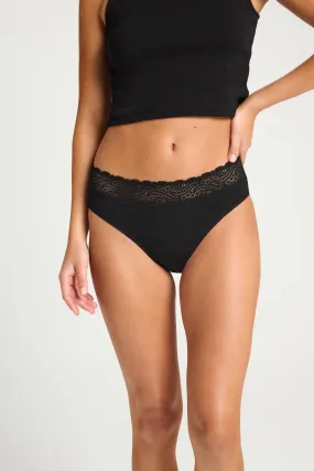 Sensual Hi Waist Bikini Light-Moderate Black