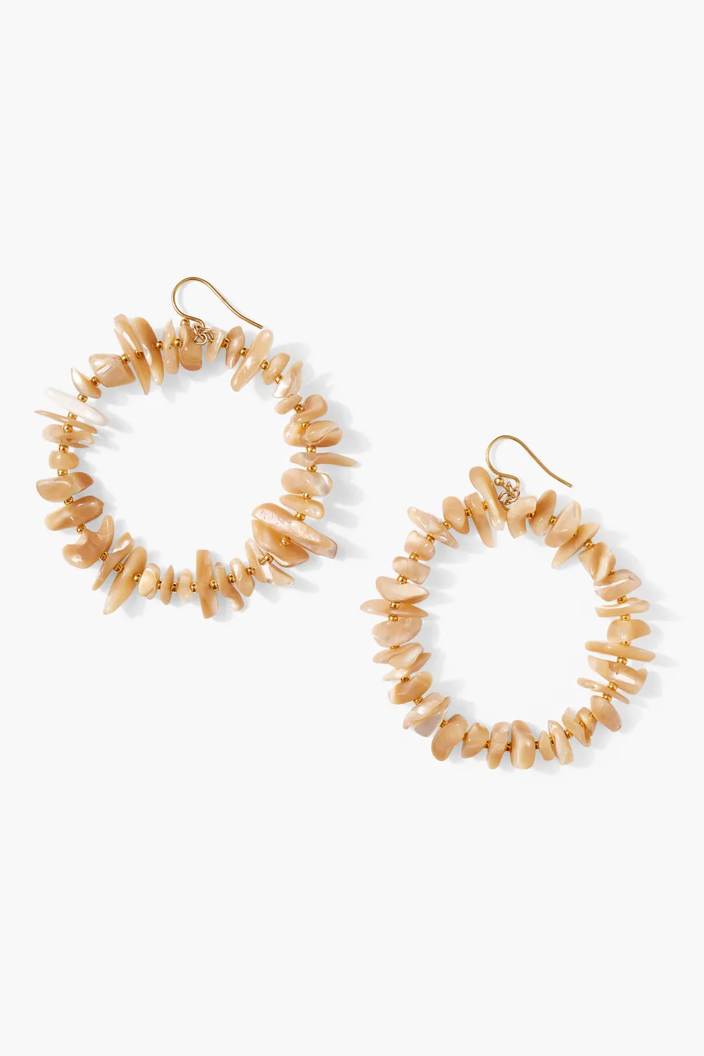 Seychelles Hoop Earrings Natural MOP