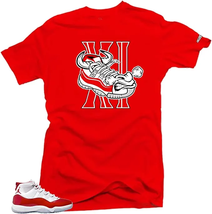 Shirt to Match Jordan 11 Cherry Varsity Red - Bull