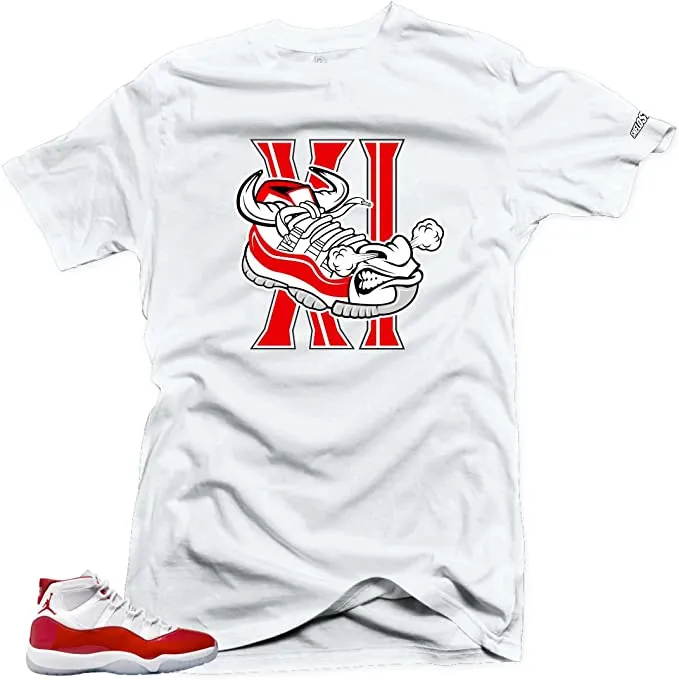 Shirt to Match Jordan 11 Cherry Varsity Red - Bull