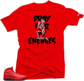 Shirt To Match Jordan 9 Chile Red Shoes - Enemies Sneaker Match Shirts