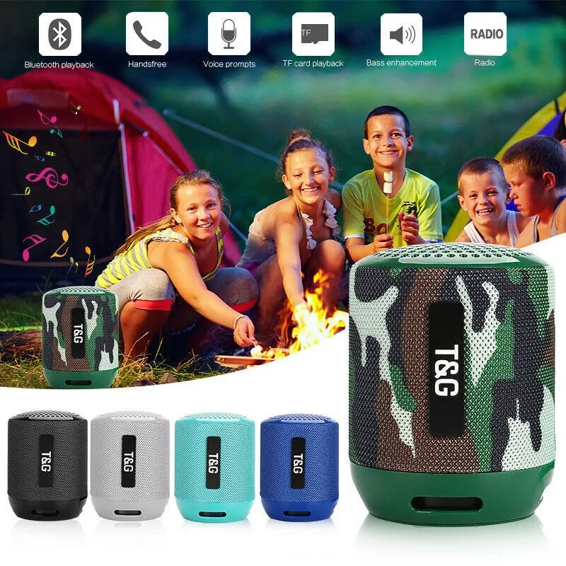 SMAXT&G™ Mini Portable Bluetooth Speaker LOUD Stereo Bass Waterproof USB/UTF/FM   Mic