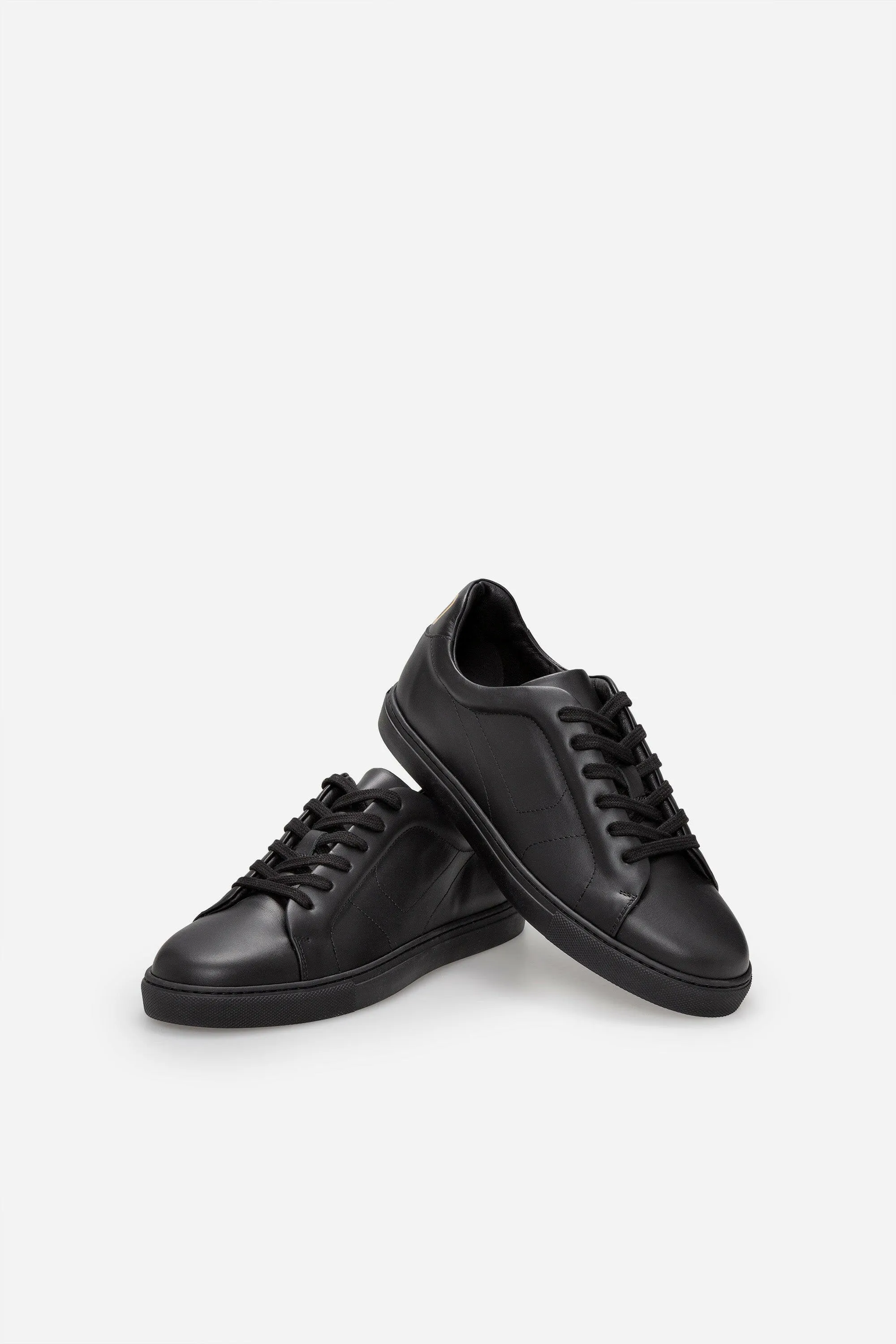 Sneakers uomo N.100 in pelle nera