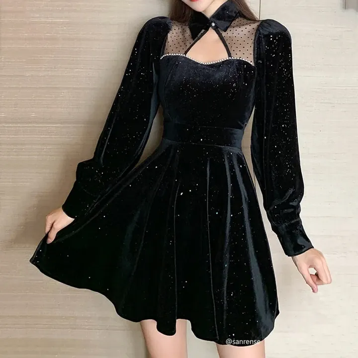 Starry Hollow-out Dress AD210234