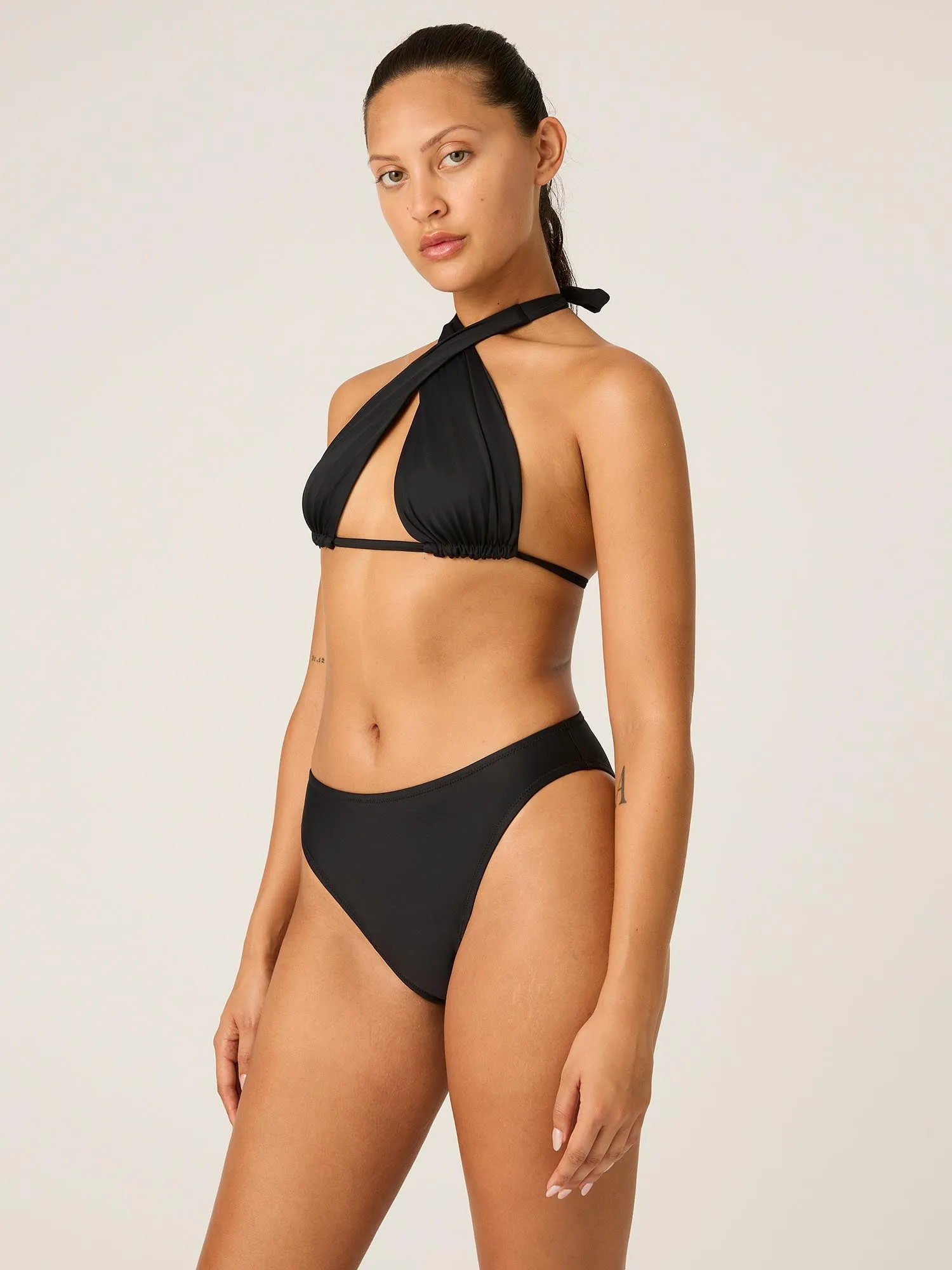 Swimwear Hi-Leg Cheeky Bottom High Absorbency Black