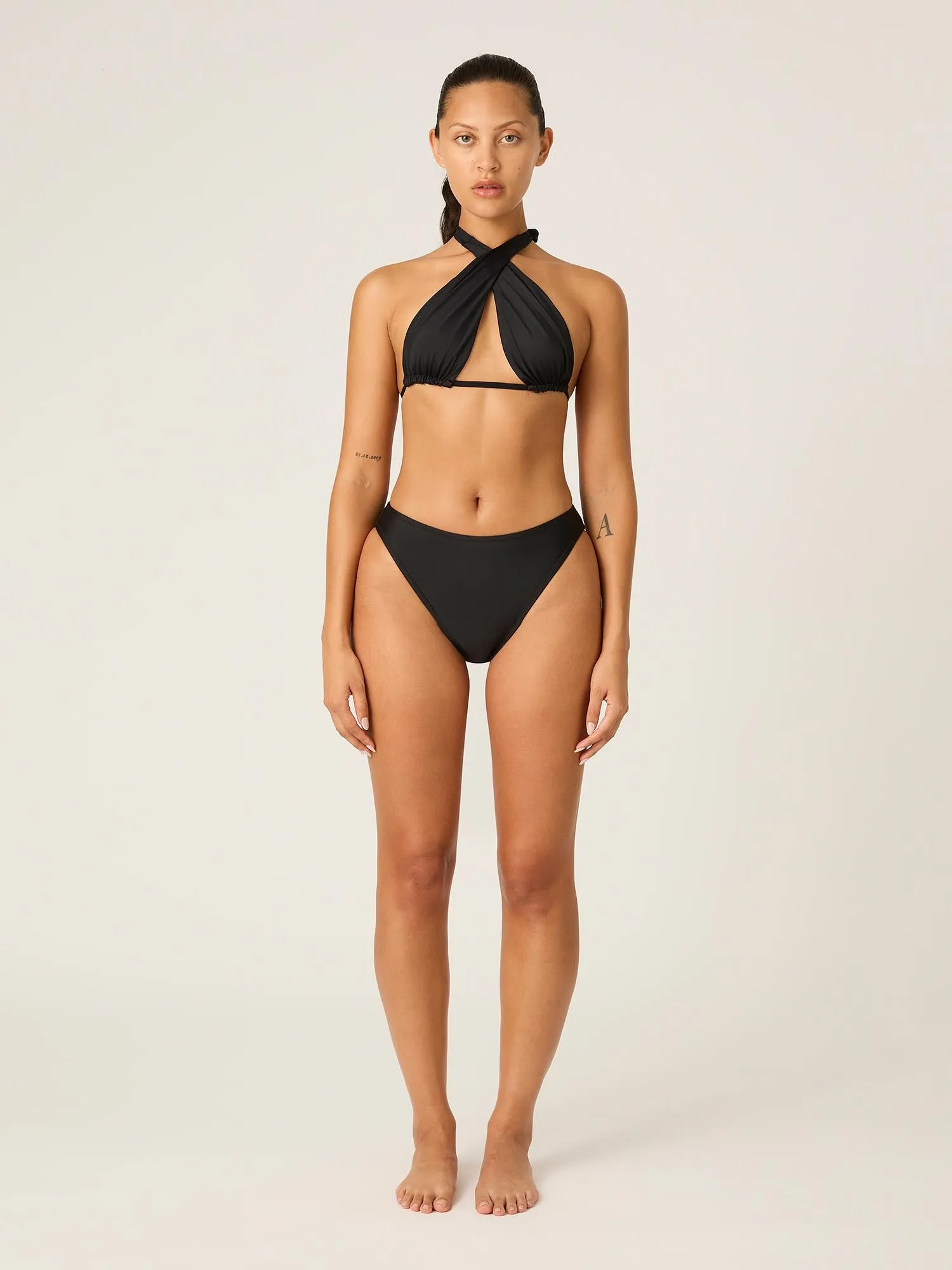 Swimwear Hi-Leg Cheeky Bottom High Absorbency Black