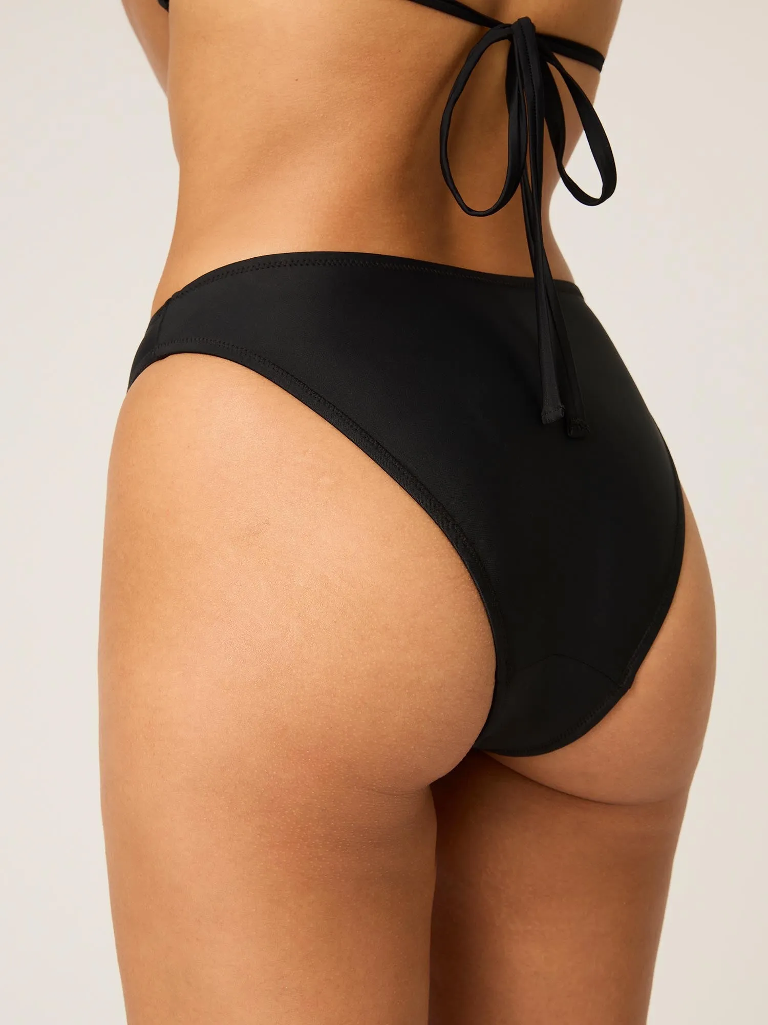 Swimwear Hi-Leg Cheeky Bottom High Absorbency Black