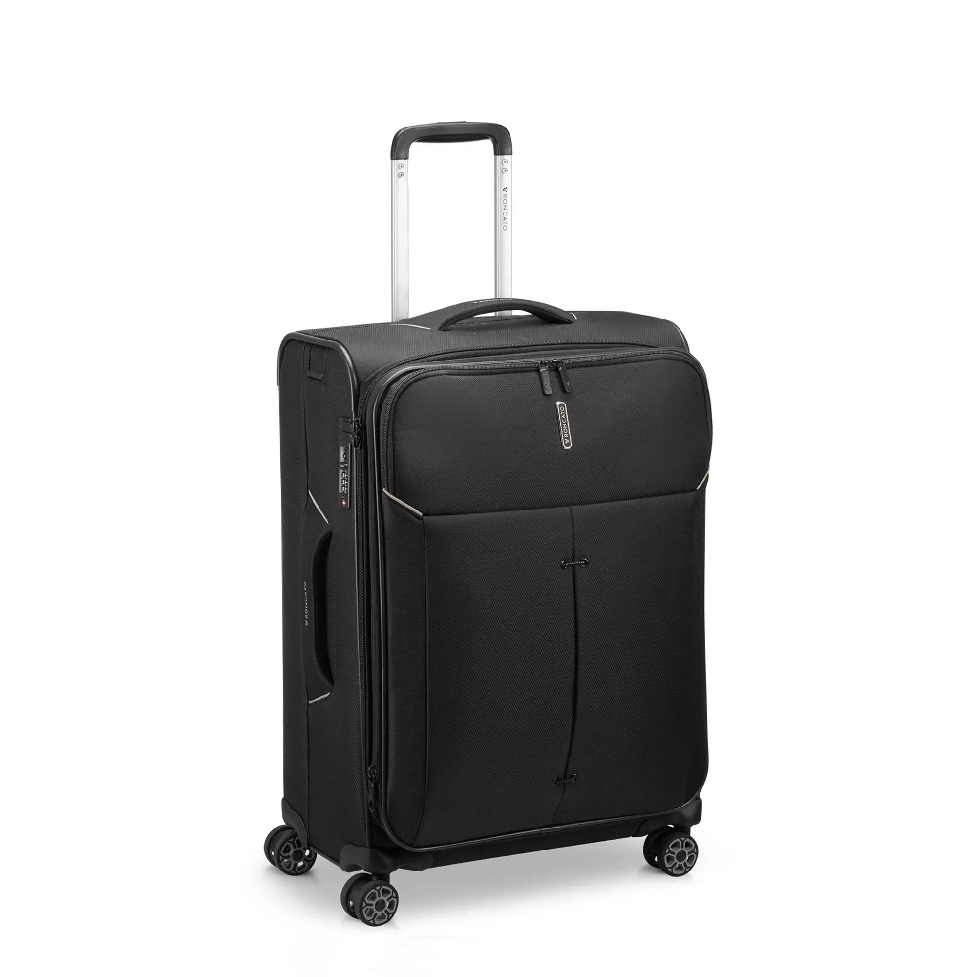 Trolley Medio 65cm RONCATO Ironik 2.0 Nero 4 Ruote Espandibile