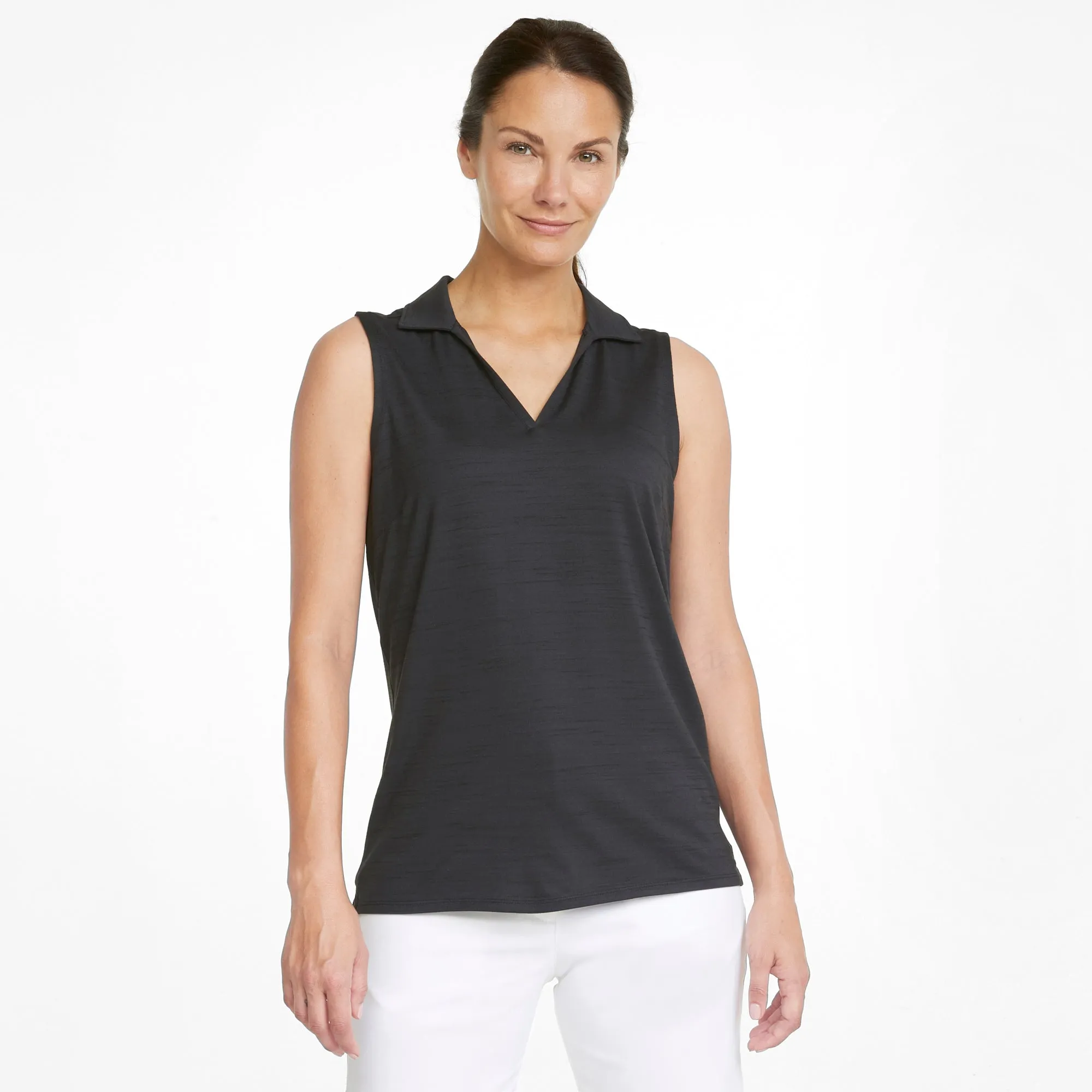 Women's CLOUDSPUN Coast Sleeveless Golf Polo | Puma Black